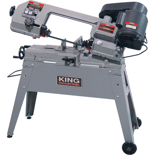 Metal Cutting Band Saw, Horizontal/Vertical, 5" Round and 4-1/2" x 6" Rectangular Cutting Capacity Action Paper