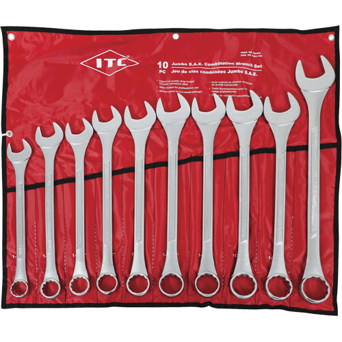 ICWJ-10S Jumbo Wrench Set, Combination, 10 Pieces, Imperial Action Paper
