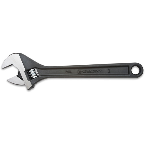 Adjustable Wrench - Boxed, 12" L, 1-1/2"/39 mm Max Width, Black Oxide Action Paper