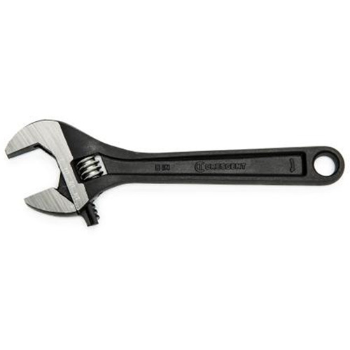 Adjustable Wrench, 6" L, 15/16" Max Width, Black Oxide Action Paper