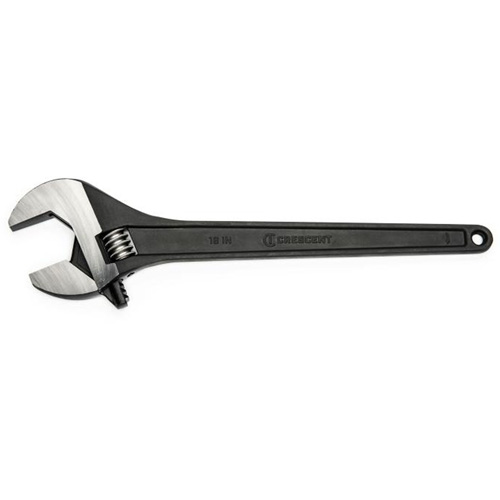Adjustable Wrench, 18" L, 2" Max Width, Black Action Paper