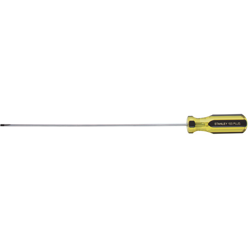 Tournevis d'&eacute;b&eacute;nisterie tr&egrave;s l&eacute;ger 100 PLUS, Tige de 1/8", Ronde, 6-5/8" lo, Prise en Plastique Action Paper