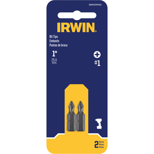 Insert Bits, Phillips, #1, 1/4" Drive Action Paper