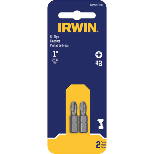 Embouts de tournevis &agrave; ins&eacute;rer, Phillips, #3, Prise 1/4" Action Paper