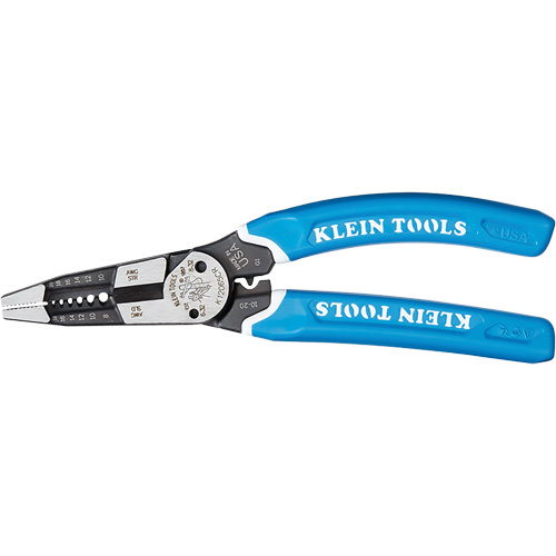 Outil polyvalent Klein-Kurve pour d&eacute;nuder, couper et sertir les fils, 8-1/4" lo, 8 - 20 AWG Action Paper