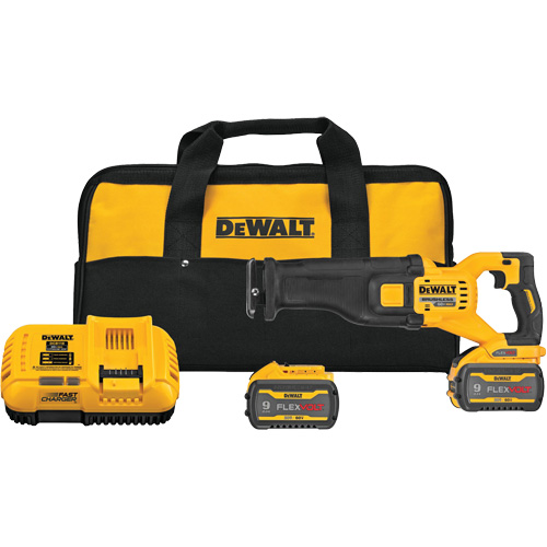 FlexVolt&reg; Max Brushless Reciprocating Saw Kit, 60 V, Lithium-Ion Battery, 0-3000 SPM Action Paper