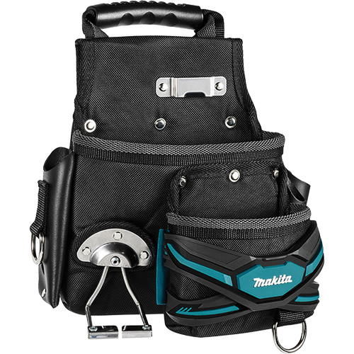 TH3 Roofer & General-Purpose Pouch, Multiple Tool Holder, Leather/Polyester/Polypropylene, 2 Pockets Action Paper