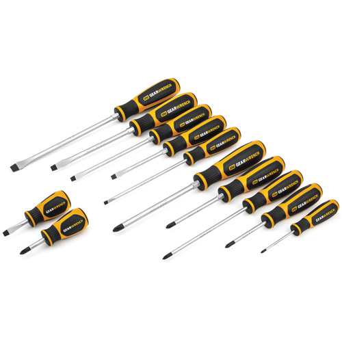 Phillips&reg;/Slotted Dual Material Screwdriver Set, 12 Pcs. Action Paper