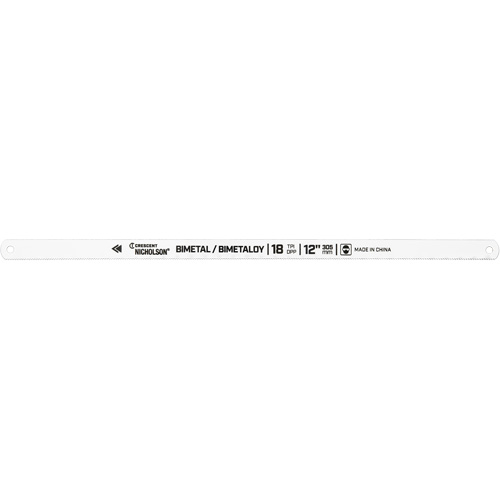Bi-Metaloy&reg; Hacksaw Blades, Bi-Metal, 12" L, 18 TPI Action Paper