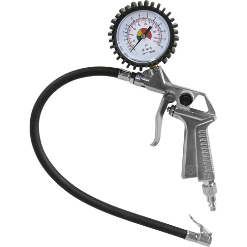 Tire Inflation Gun with Pressure Gauge Action Paper