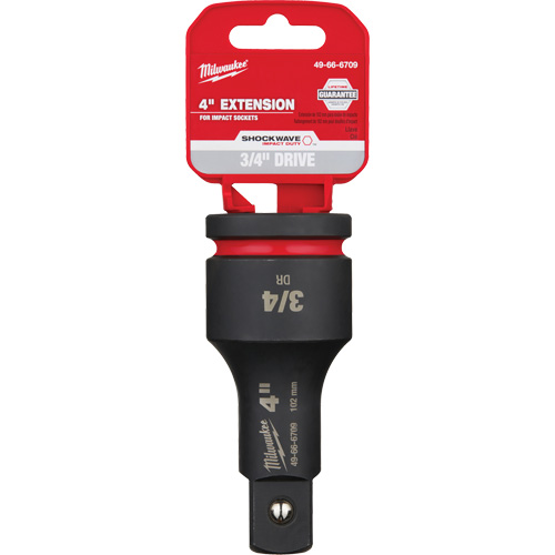 Shockwave Impact Duty Socket Extension, Impact, 3/4" Drive, 4" L Action Paper