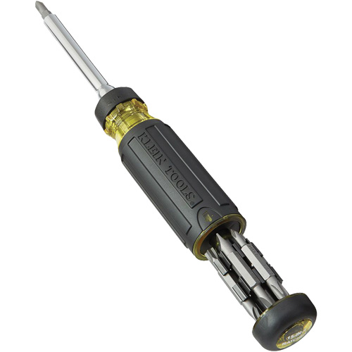 15-in-1 Multi-Bit Ratcheting Screwdriver, 8-3/4" L, Cushion Grip Handle Action Paper