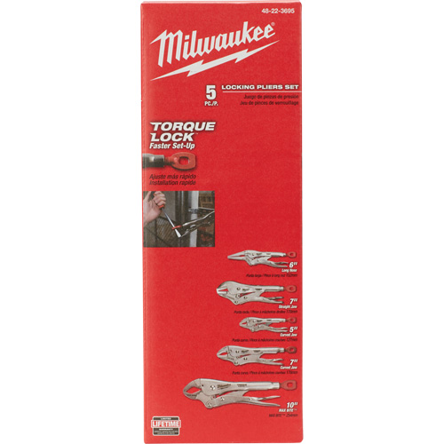 Torque Lock Locking Pliers Kit, 5 Pieces Action Paper