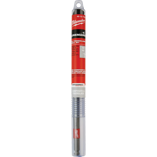 Shockwave Impact Duty Lineman's Fiberglass Drill Bit, 9/16", Carbide Action Paper