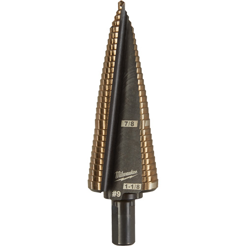 Foret &eacute;tag&eacute;, 7/8"/#9 - #9/1-1/8", Incr&eacute;ments de 1/32", Acier rapide au cobalt Action Paper