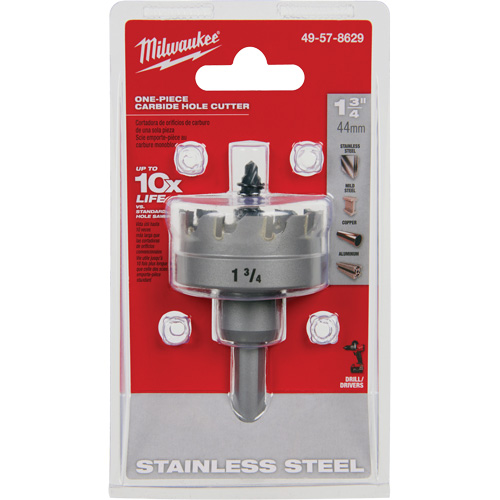 Scies-cloches au carbure monobloc, 1-3/4", Profondeur de la coupe de 3/16" Action Paper