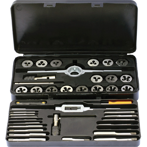 Drillco&reg; Metric Tap & Die Set, 36 Pieces Action Paper