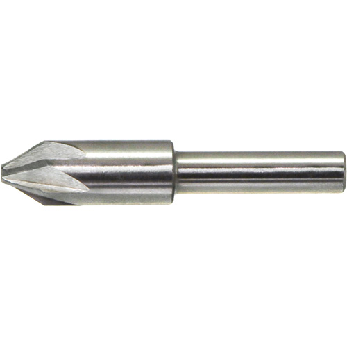 Drillco&reg; Chatterless Countersink, 3/16", High Speed Steel, 82° Angle, 6 Flutes Action Paper