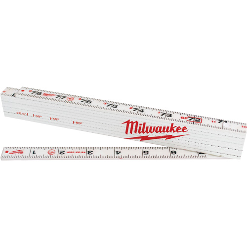 Folding Rule, 78" L, Composite, 1/16" Graduations Action Paper