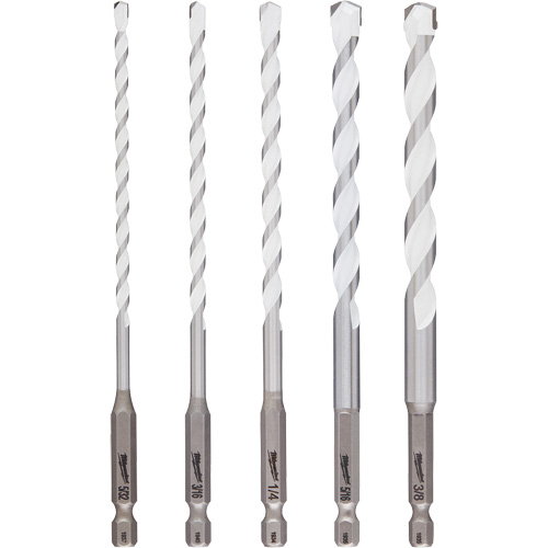 Shockwave Multi-Material Drill Bit Set, 5 Pieces, Carbide Action Paper