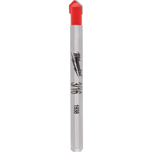 Glass & Tile Bit, 3/16", Carbide Action Paper
