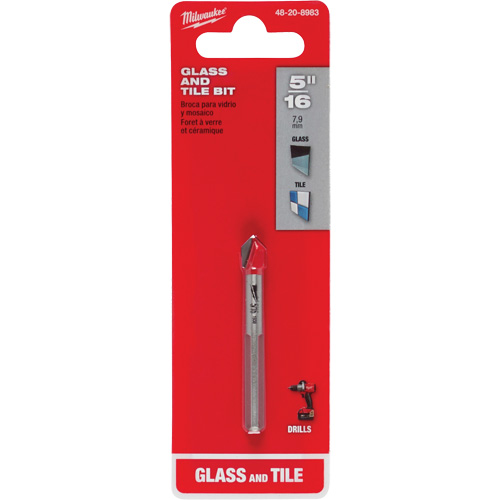 Glass & Tile Bit, 5/16", Carbide Action Paper