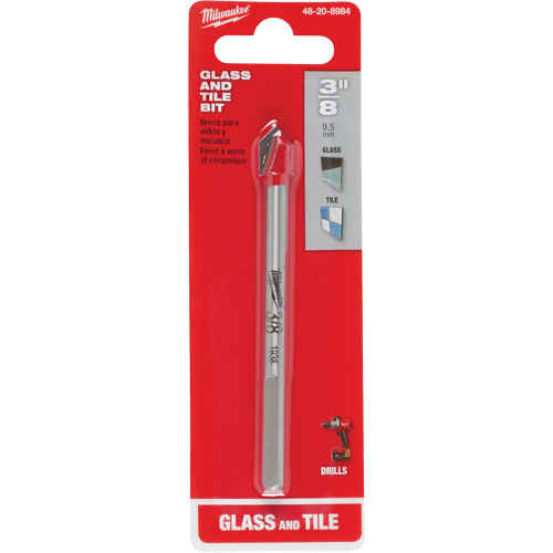 Foret pour verre et carreaux, 3/8", Carbure Action Paper