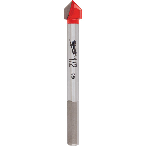 Glass & Tile Bit, 1/2", Carbide Action Paper