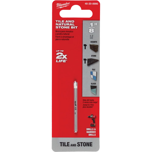 Foret pour la pierre naturelle, 1/8", Carbure Action Paper