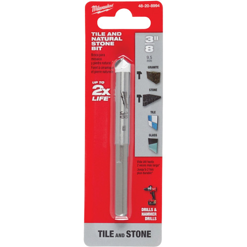 Natural Stone Bit, 3/8", Carbide Action Paper