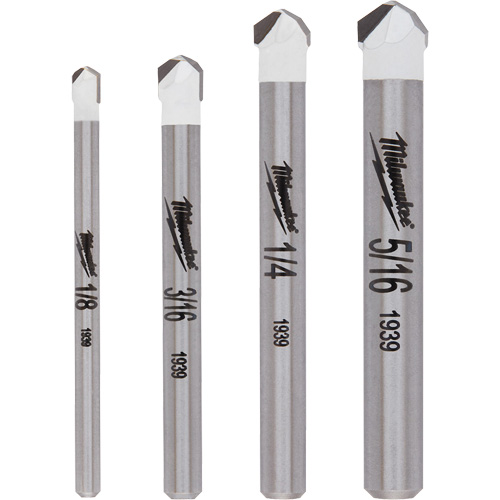 Natural Stone Bit Set, 4 Pieces, Carbide Action Paper