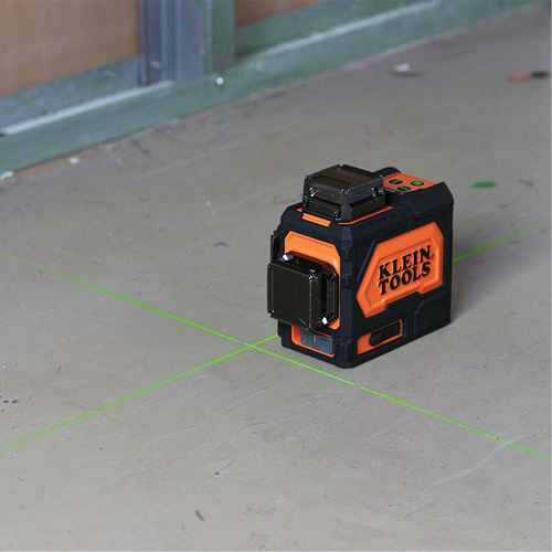 Rechargeable Self-Leveling Green Planar Laser Level Action Paper