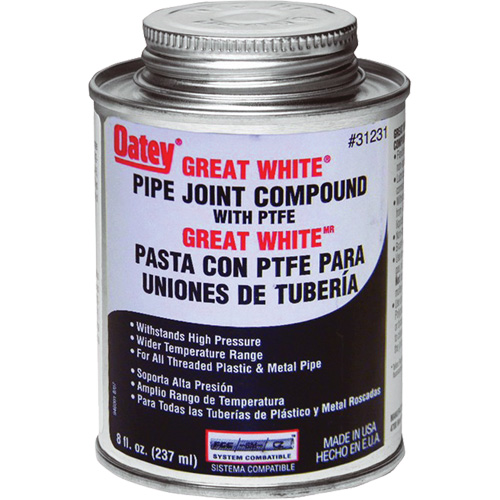 Great White&reg; Pipe Joint Compound with PTFE Action Paper