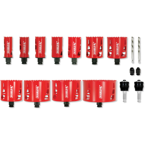 Plumber's Bi-Metal Hole Saw Set, 17 Pieces Action Paper