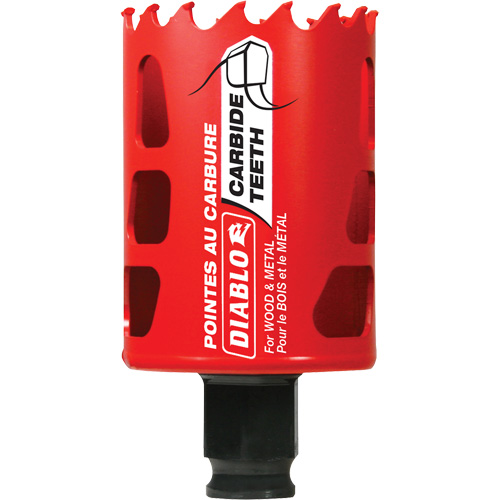 Wood & Metal Hole Saw, 1-7/8", 2-3/8" Depth of Cut, Carbide Action Paper