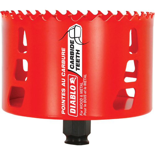 Scie cloche pour bois et m&eacute;tal, 4-1/8", Profondeur de la coupe 2-3/8", Carbure Action Paper