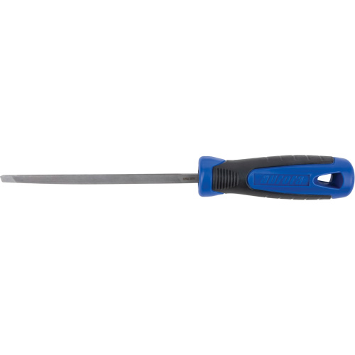 Slim Taper File With Handle, Triangle, 6", Single Action Paper