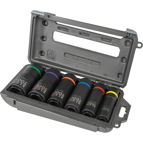 2-in-1 6-Piece Socket Set, 6 Pcs, Impact, Deep Action Paper