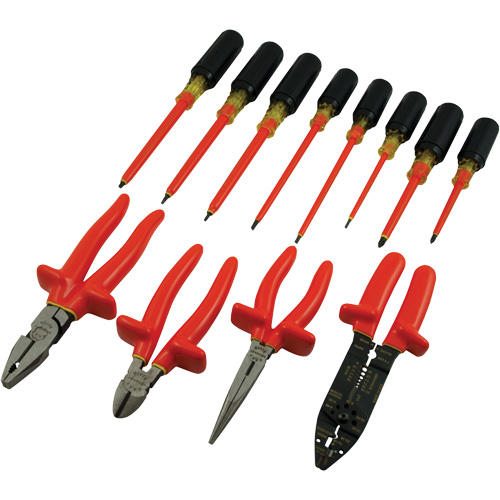 Insulated Screwdriver & Pliers Set, 1000 V, 12 Pcs Action Paper