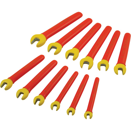 Insulated Metric Open End Wrench Set, 1000 V, 12 Pcs Action Paper