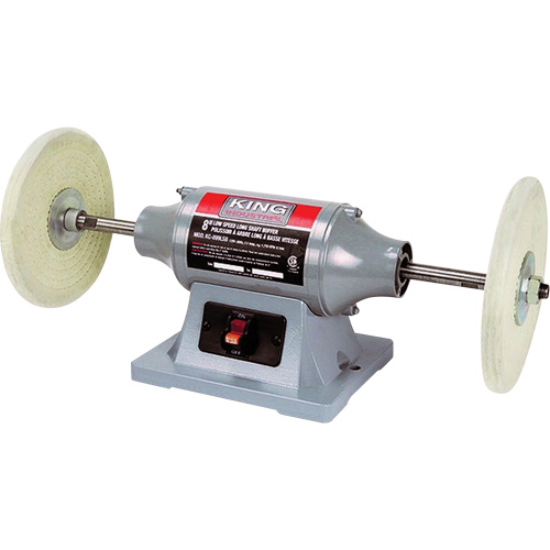 Low-Speed Long Shaft Buffer, 8" Pad, 120 V, 2.5 A, 1750 RPM Action Paper