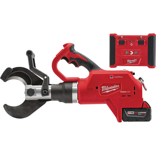 Coupe-c&acirc;ble pour c&acirc;bles souterrains de 3" M18 Force Logic avec t&eacute;l&eacute;commande sans fil Action Paper
