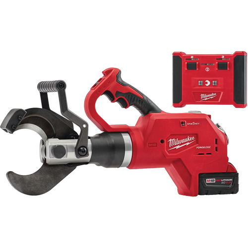 Coupe-c&acirc;ble pour c&acirc;bles souterrains de 3" M18 Force Logic avec t&eacute;l&eacute;commande sans fil Action Paper