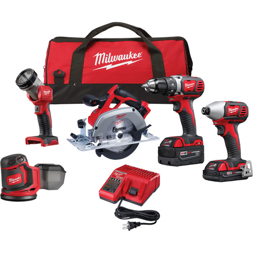 Trousse 5 pi&egrave;ces doutil combin&eacute; M18, Lithium-ion, 18 V Action Paper
