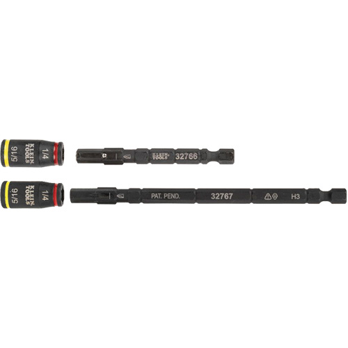 3-in-1 Impact Flip Socket Set, Hex, 1/4" Drive, 3 Pcs Action Paper