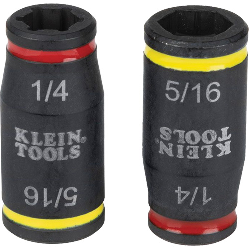3-in-1 Impact Flip Socket Set, Hex, 1/4" Drive, 3 Pcs Action Paper