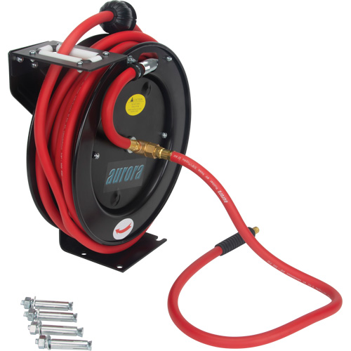 Hose Reel, Air/Water, 3/8" x 35', Single Hose, 300 psi Action Paper