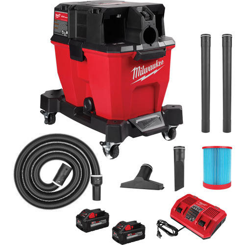 M18 Fuel Cordless Dual-Battery Wet/Dry Vacuum, 18 V, 9 gal. Capacity Action Paper