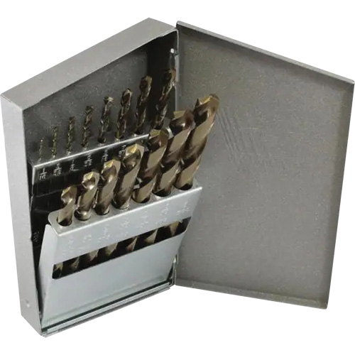 Triumph&reg; Jobber Length Drill Bit Set, 13 Pieces, High Speed Steel Action Paper