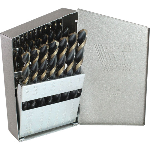 Triumph&reg; MRO Plus&reg; Jobber Length Drill Bit Set, 29 Pieces, High Speed Steel Action Paper